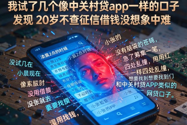 我试了几个像中关村贷app一样的口子，发现20岁不查征信借钱没想象中难
