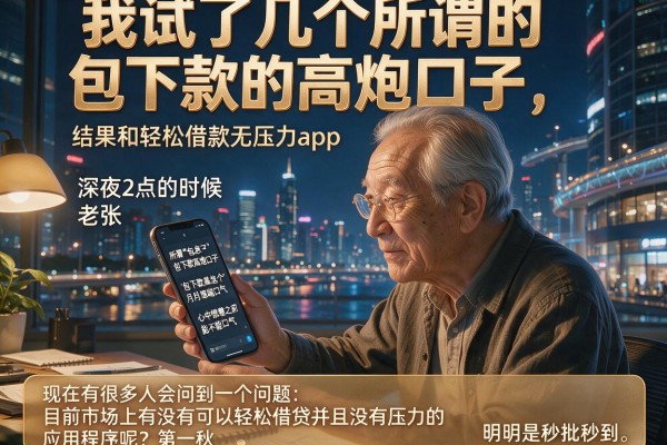 我试了几个所谓的包下款的高炮口子，结果和轻松借款无压力app的宣传完全不一样