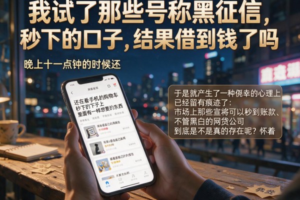 我试了那些号称黑征信秒下的口子，结果借到钱了吗