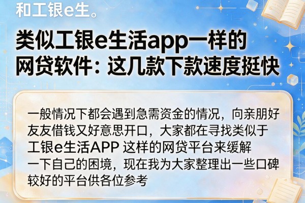 类似工银e生活app一样的网贷软件：这几款下款速度挺快