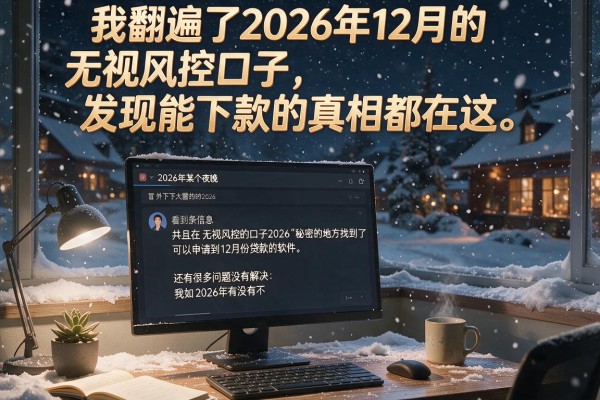 我翻遍了2026年12月的无视风控口子，发现能下款的真相都在这