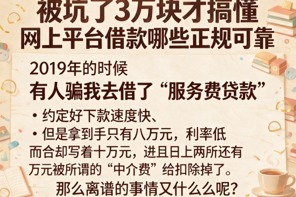 被坑了3万块才搞懂网上平台借款哪些正规可靠