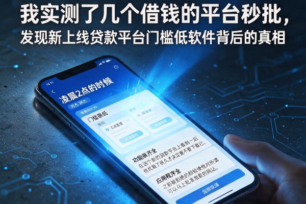 我实测了几个借钱的平台秒批，发现新上线贷款平台门槛低软件背后的真相