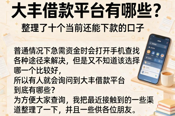 大丰借款平台有哪些？整理了十个当前还能下款的口子