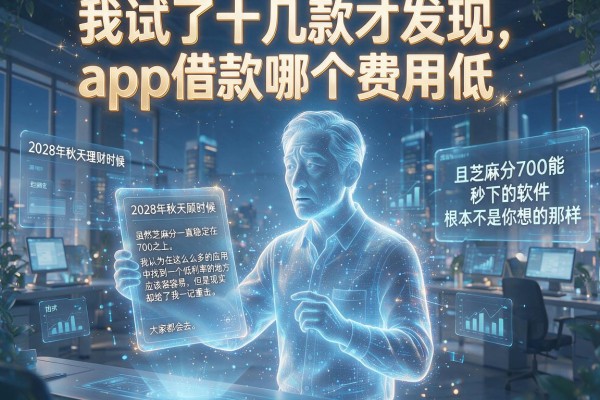 我试了十几款才发现,app借款哪个费用低且芝麻分700能秒下的软件根本不是你想的那样