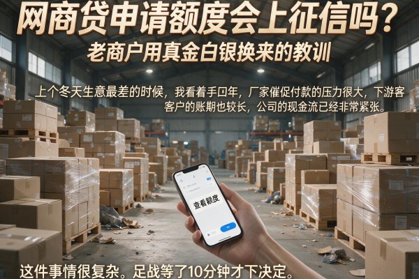 网商贷申请额度会上征信吗？老商户用真金白银换来的教训