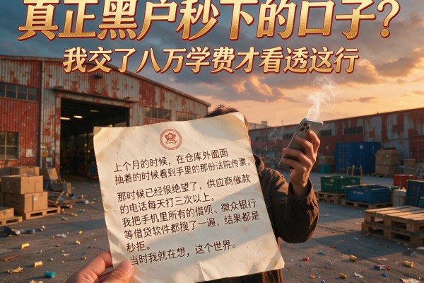 真正黑户秒下的口子？我交了八万学费才看透这行
