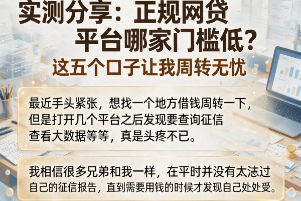 实测分享：正规网贷平台哪家门槛低？这五个口子让我周转无忧