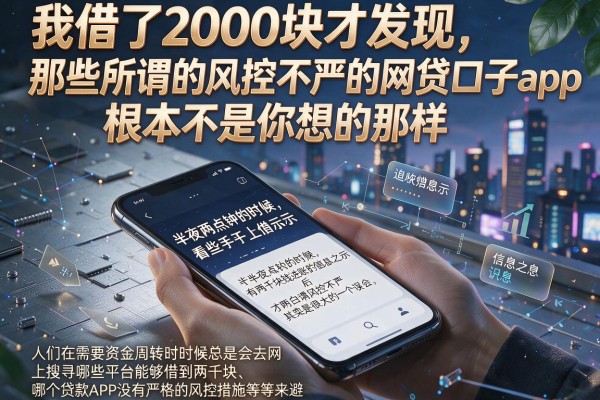 我借了2000块才发现，那些所谓的风控不严的网贷口子app根本不是你想的那样