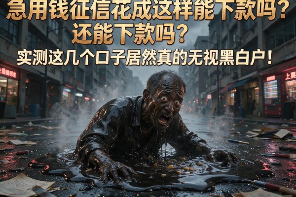 急用钱征信花成这样还能下款吗？实测这几个口子居然真的无视黑白户！