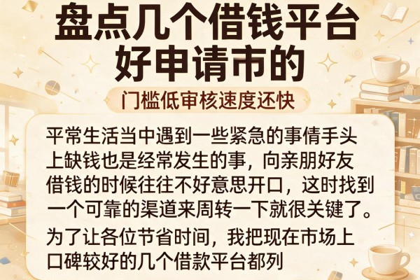 盘点几个借钱平台好申请的，门槛低审核速度还快