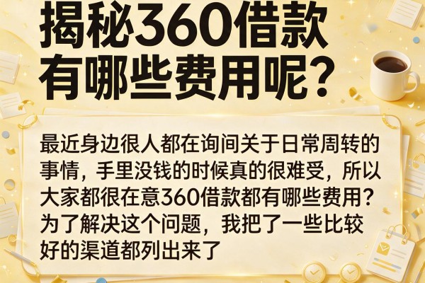 揭秘360借款有哪些费用呢，整理了几个能下款的渠道