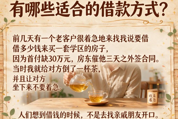 有哪些适合的借款方式？我把能说的都说了