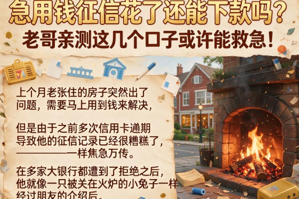 急用钱征信花了还能下款吗？老哥亲测这几个口子或许能救急！