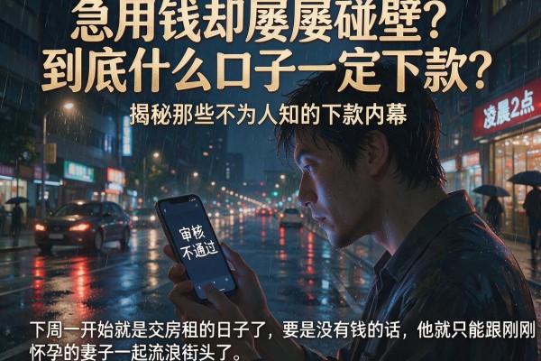 急用钱却屡屡碰壁?到底什么口子一定下款?揭秘那些不为人知的下款内幕
