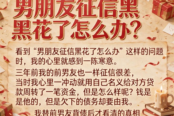 男朋友征信黑花了怎么办？我替前男友背债后才看清的真相