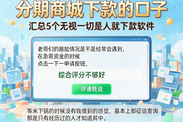 分期商城下款的口子,汇总5个无视一切是人就下款软件