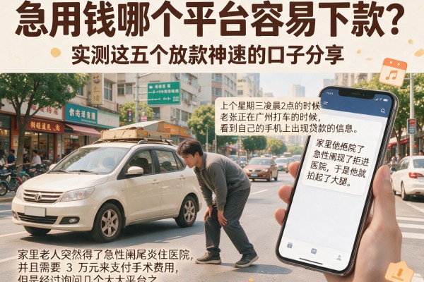 急用钱哪个平台容易下款？实测这五个放款神速的口子分享