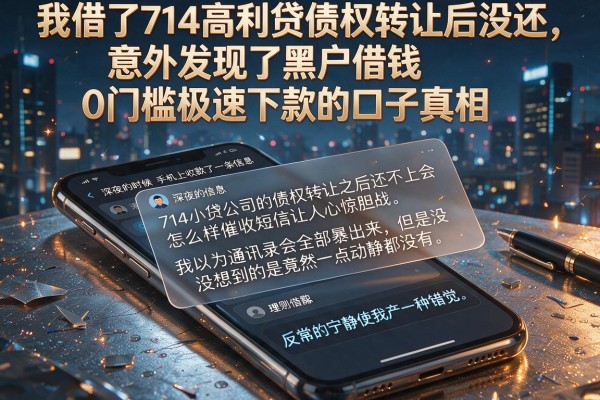 我借了714高利贷债权转让后没还，意外发现了黑户借钱0门槛极速下款的口子真相