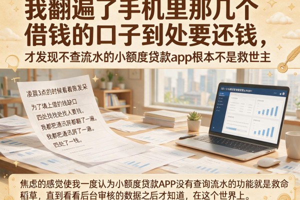 我翻遍了手机里那几个借钱的口子到处要还钱，才发现不查流水的小额度贷款app根本不是救世主