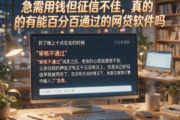 急需用钱但征信不佳，真的有能百分百通过的网贷软件吗