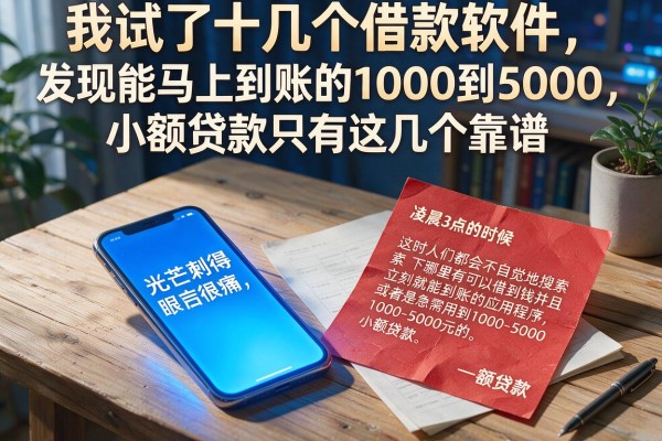 我试了十几个借款软件，发现能马上到账的1000到5000小额贷款只有这几个靠谱