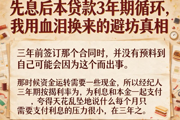 先息后本贷款3年期循环，我用血泪换来的避坑真相