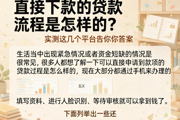 直接下款的贷款流程是怎样的？实测这几个平台告诉你答案