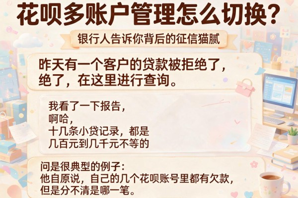 花呗多账户管理怎么切换？银行人告诉你背后的征信猫腻