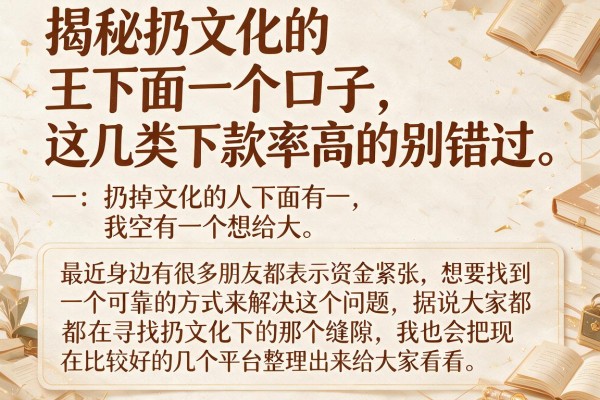 揭秘扔文化的王下面一个口子，这几类下款率高的别错过