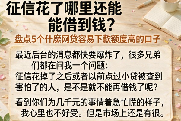 征信花了哪里还能借到钱？盘点5个什麽网贷容易下款额度高的口子