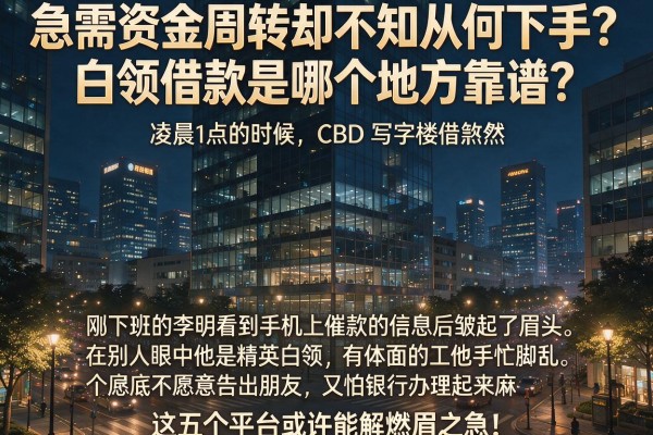 急需资金周转却不知从何下手？白领借款是哪个地方靠谱？这五个平台或许能解燃眉之急！