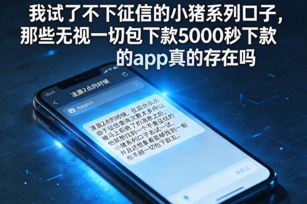 我试了不下征信的小猪系列口子，那些无视一切包下款5000秒下款的app真的存在吗