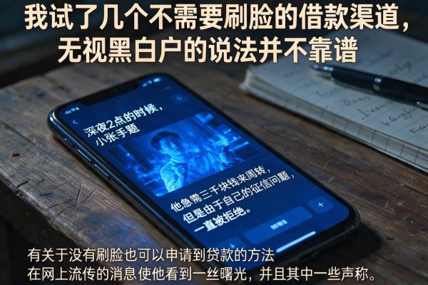 我试了几个不需要刷脸的借款渠道，发现无视黑白户的说法并不靠谱