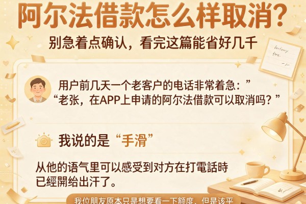 阿尔法借款怎么样取消？别急着点确认，看完这篇能省好几千