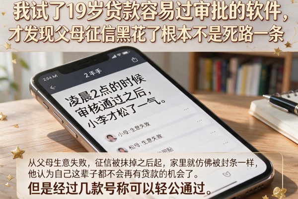 我试了19岁贷款容易过审批的软件，才发现父母征信黑花了根本不是死路一条