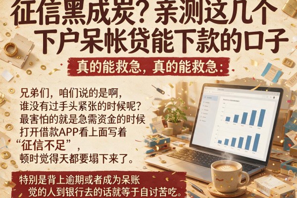 征信黑成炭？亲测这几个下户呆帐贷能下款的口子，真的能救急