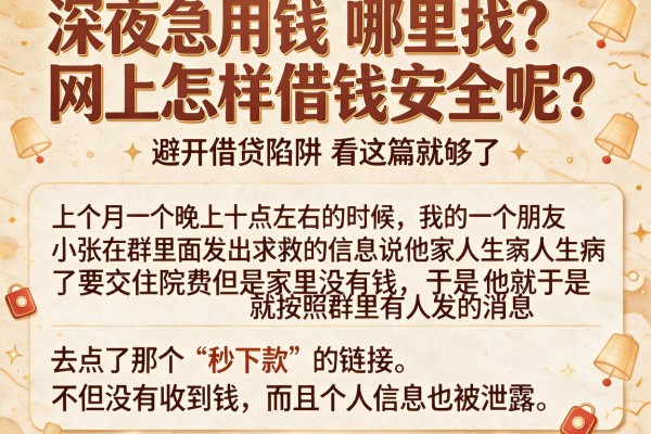 深夜急用钱哪里找?网上怎样借钱安全呢?避开借贷陷阱看这篇就够了