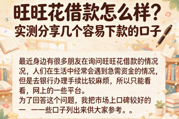 旺旺花借款怎么样?实测分享几个容易下款的口子