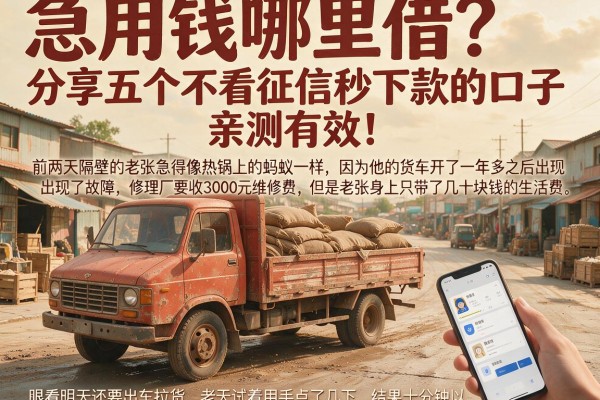 急用钱哪里借？分享五个不看征信秒下款的口子，亲测有效！