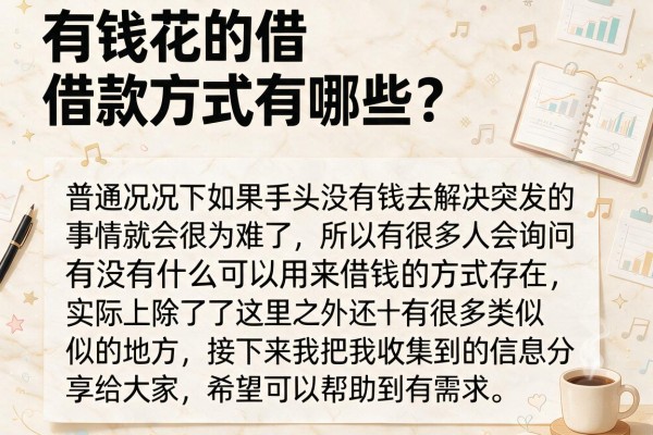 有钱花的借款方式有哪些？整理几个实用的借款渠道