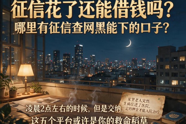 征信花了还能借钱吗？哪里有征信查网黑能下的口子？这五个平台或许是你的救命稻草