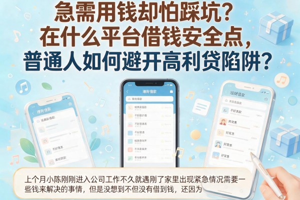 急需用钱却怕踩坑？在什么平台借钱安全点，普通人如何避开高利贷陷阱？