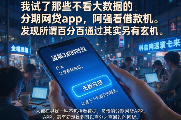 我试了那些不看大数据的分期网贷app，发现所谓百分百通过其实另有玄机