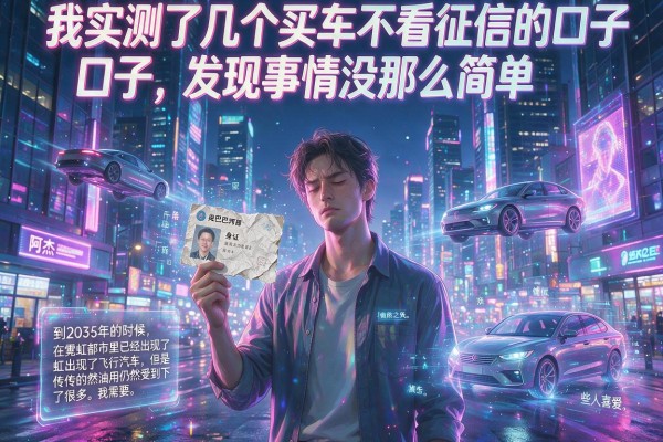 我实测了几个买车不看征信的口子，发现事情没那么简单