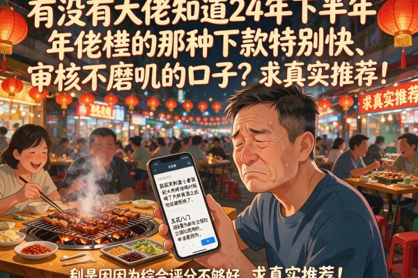 有没有大佬知道24年下半年那种下款特别快、审核不磨叽的口子？求真实推荐！