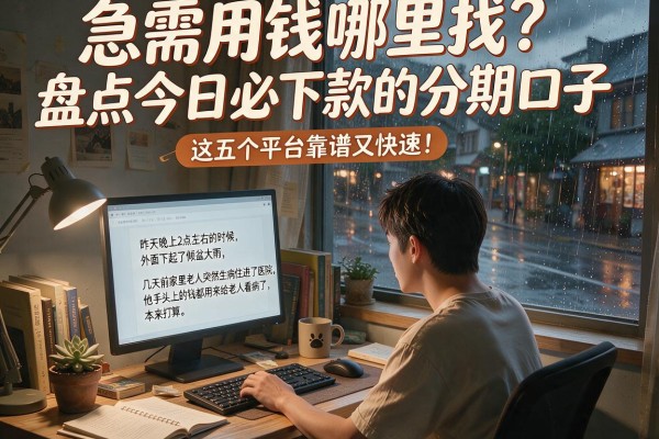 急需用钱哪里找？盘点今日必下款的分期口子，这五个平台靠谱又快速！