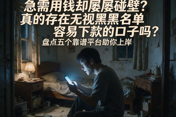 急需用钱却屡屡碰壁？真的存在无视黑名单容易下款的口子吗？盘点五个靠谱平台助你上岸