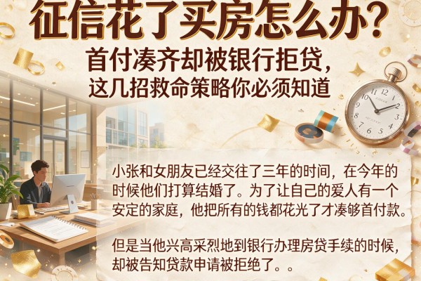 征信花了买房怎么办?首付凑齐却被银行拒贷,这几招救命策略你必须知道