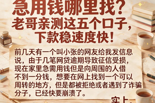 急用钱哪里找？老哥亲测这五个口子，下款稳速度快！